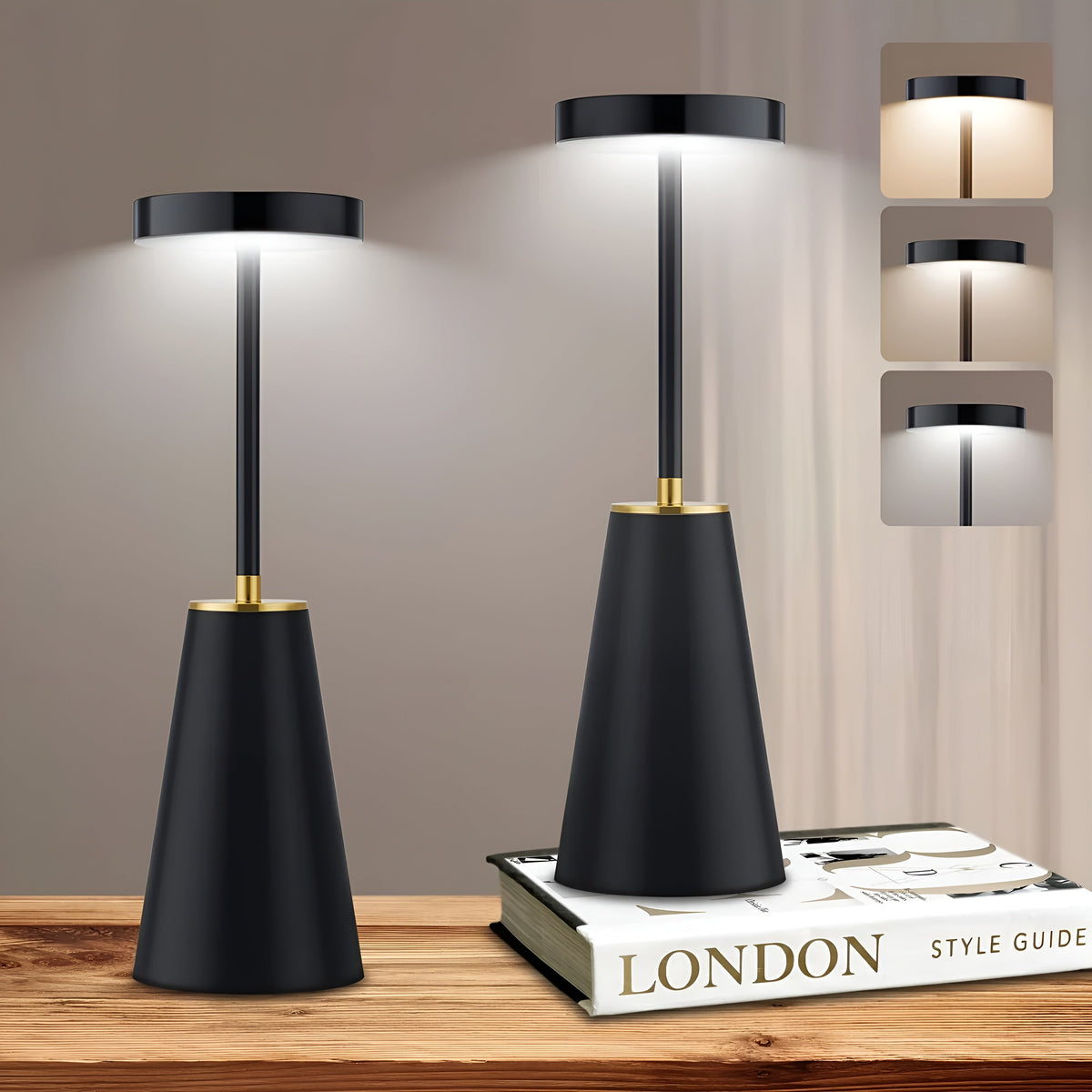 Elegante Akku-Tischlampe