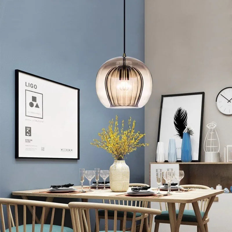 Moderne Glas-Pendelleuchte