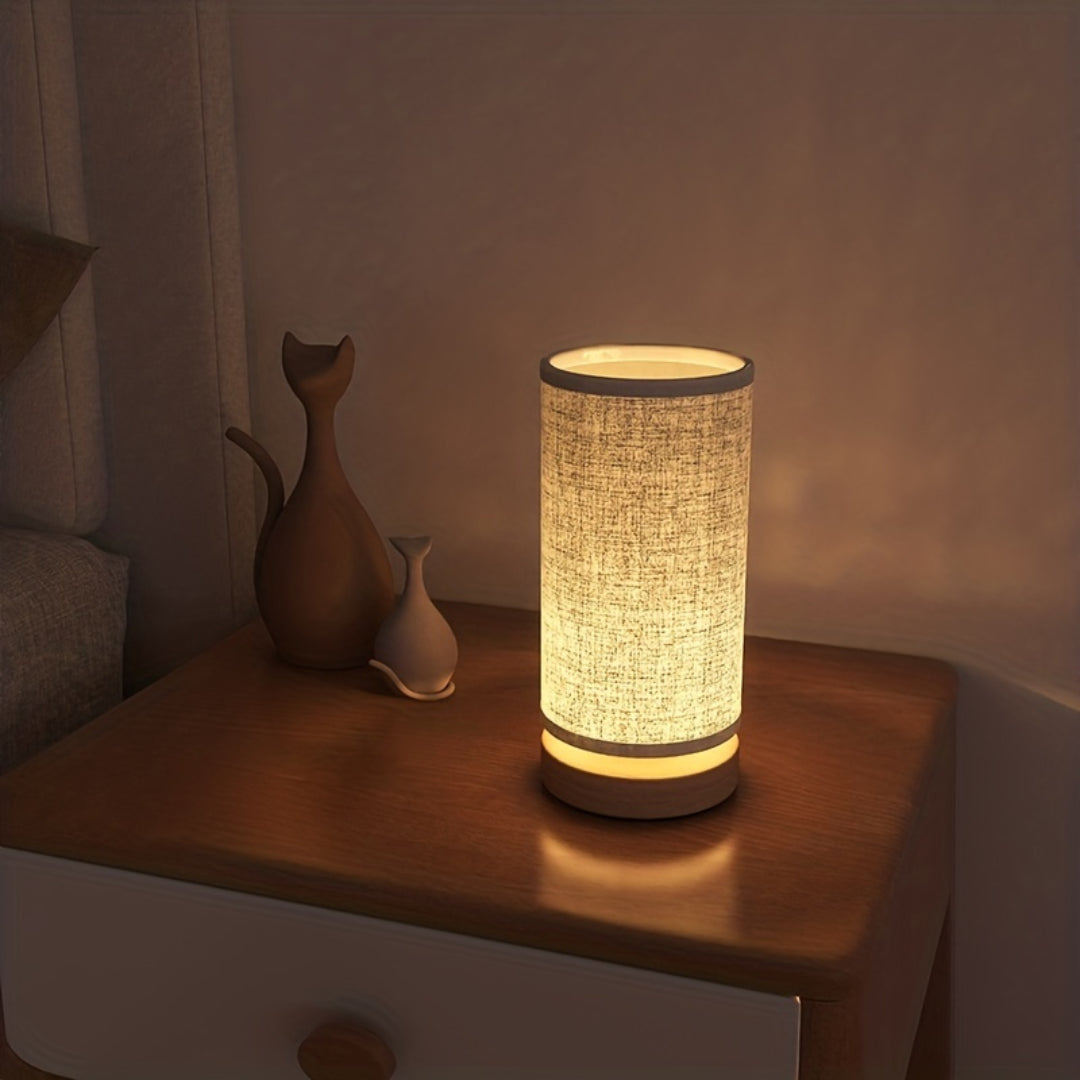 Holz-Tischlampe mit USB
