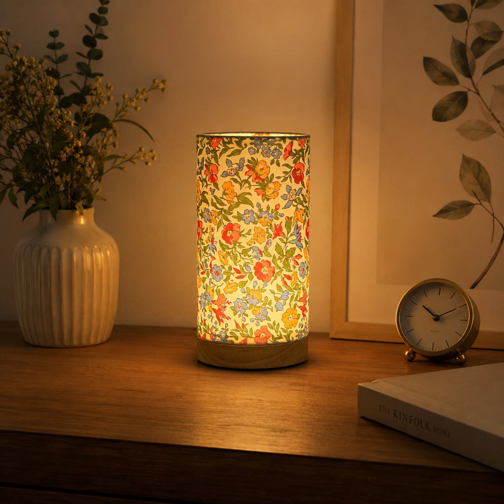 Holz-Tischlampe mit USB