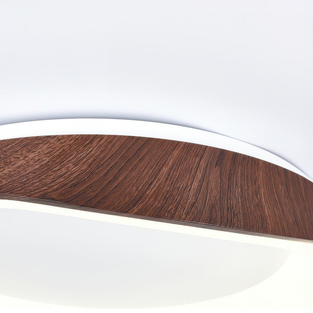 Künstlerische Deckenleuchte Holz