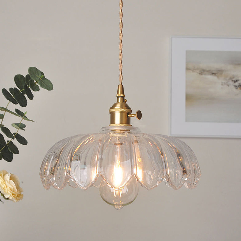 Vintage Blumen-Pendelleuchte