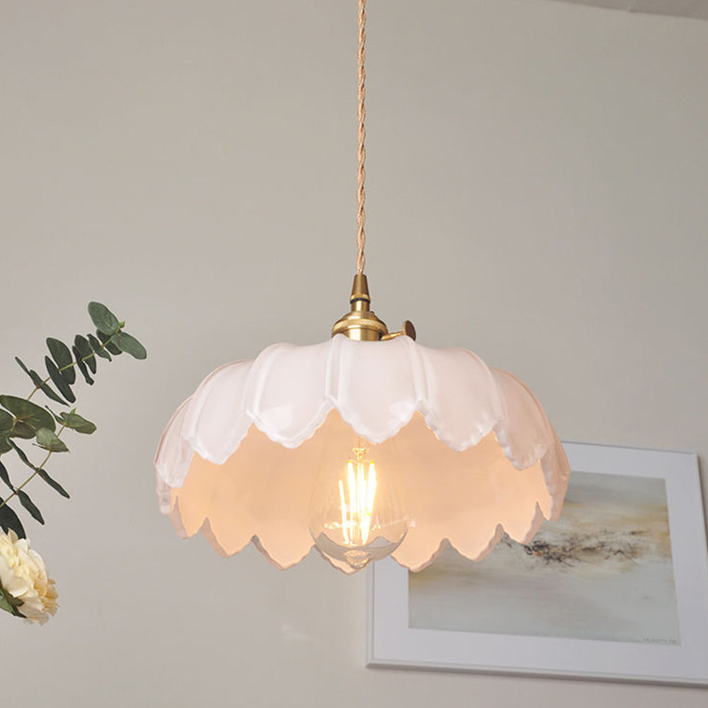 Vintage Blumen-Pendelleuchte