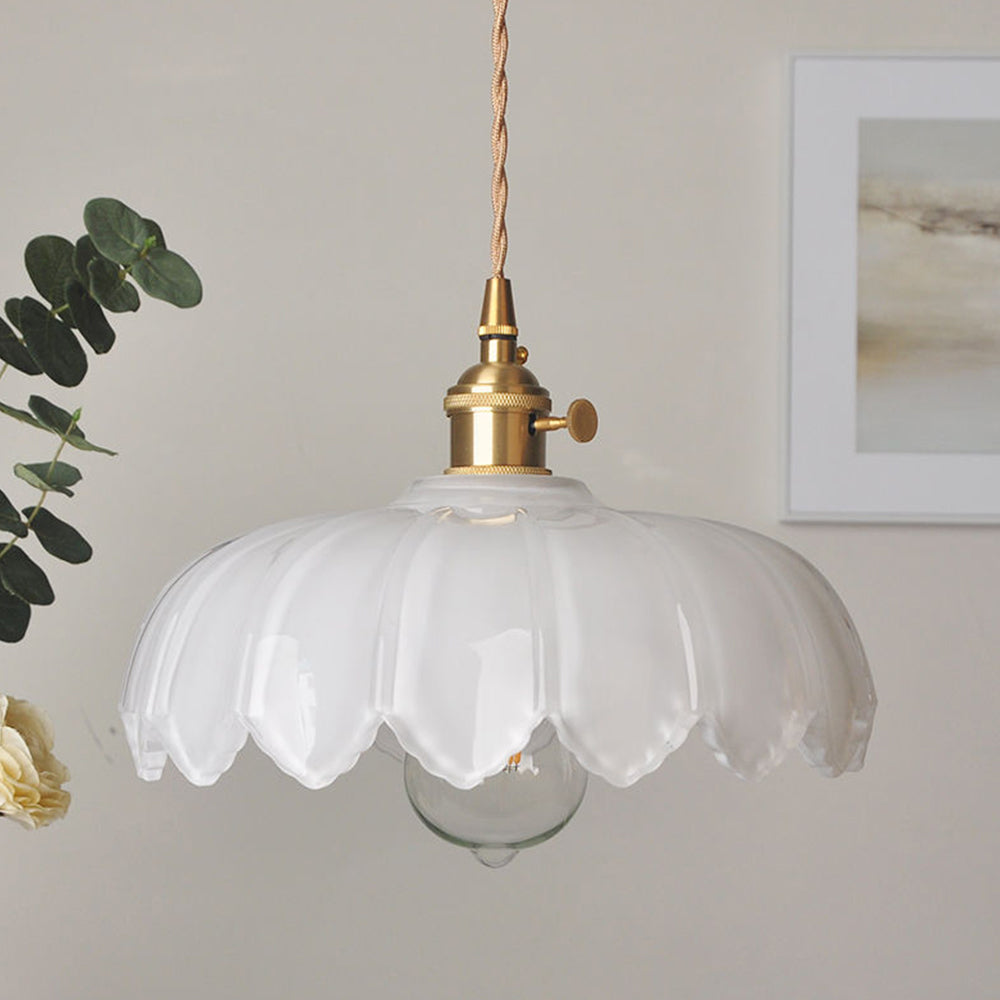 Vintage Blumen-Pendelleuchte