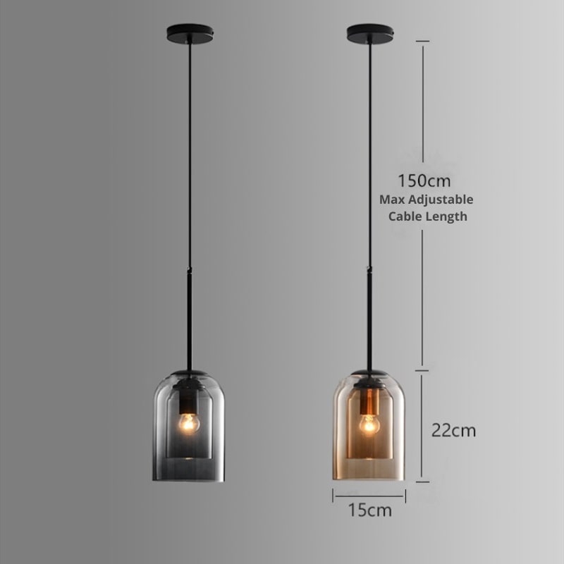 Nordische Glas-Pendelleuchte