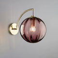 Messing Glas-Kugel Wandlampe