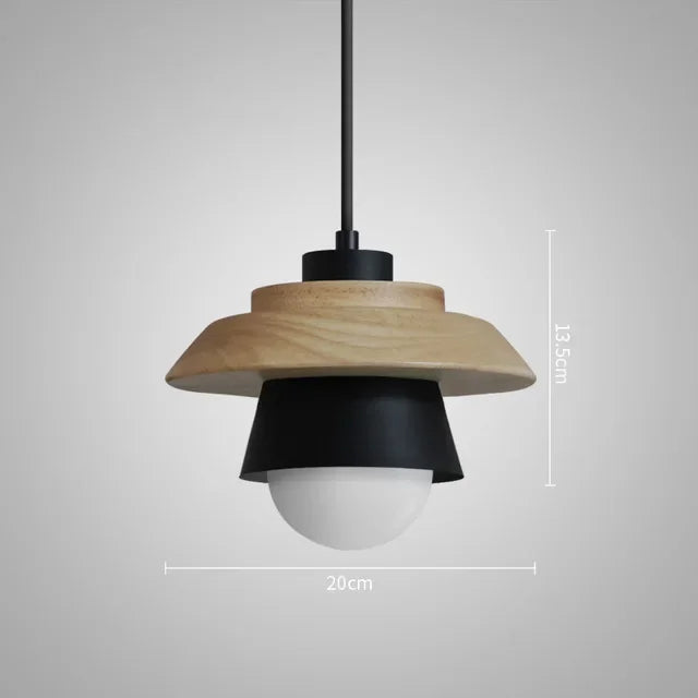 Holz-Pendelleuchte Macaron