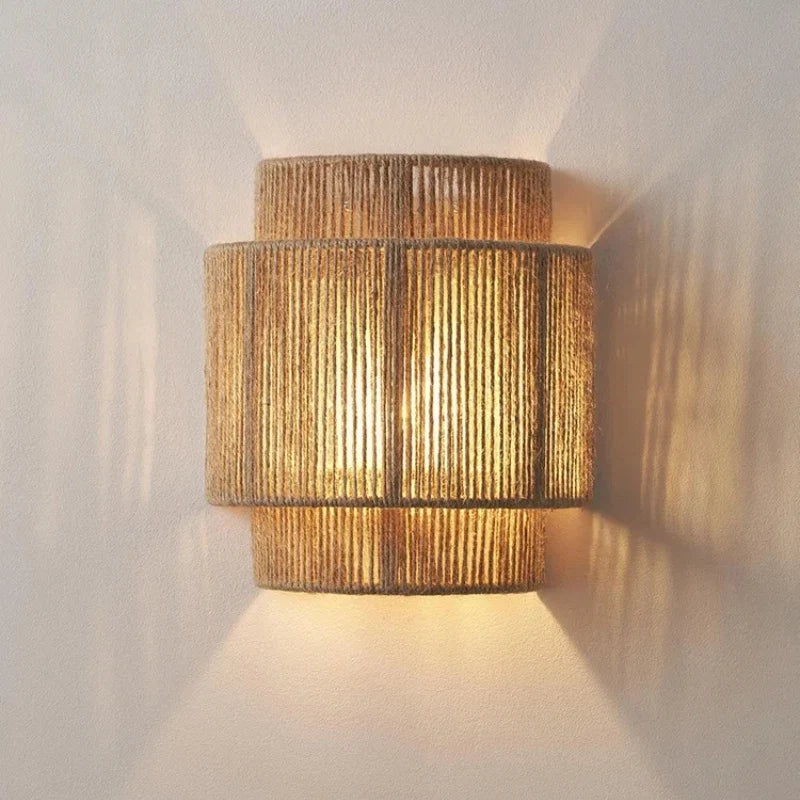 RattanGlow Rattan-Wandlampe