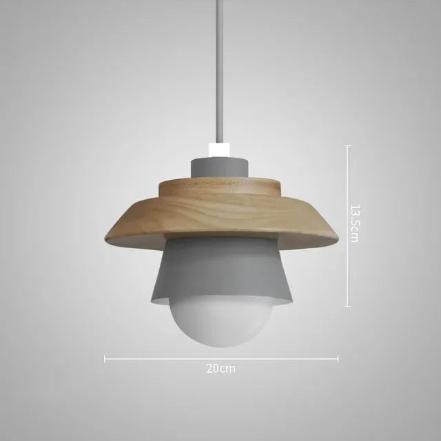 Holz-Pendelleuchte Macaron