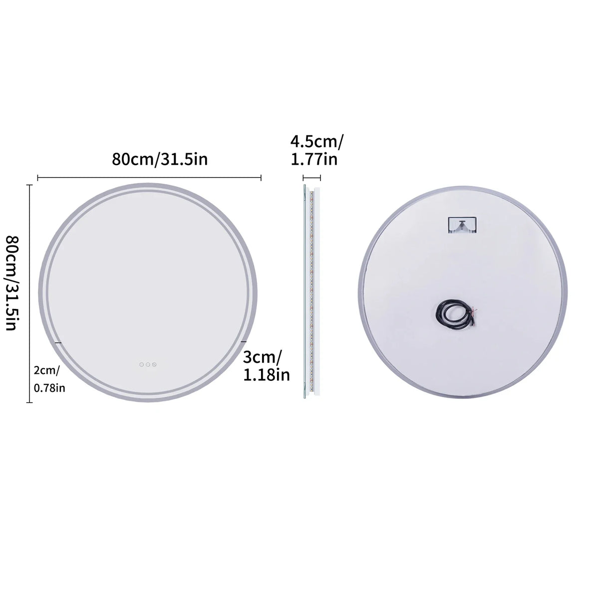 LuvoRound LED-Badspiegel
