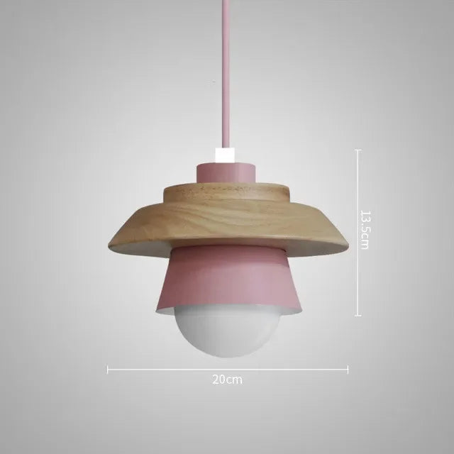Holz-Pendelleuchte Macaron