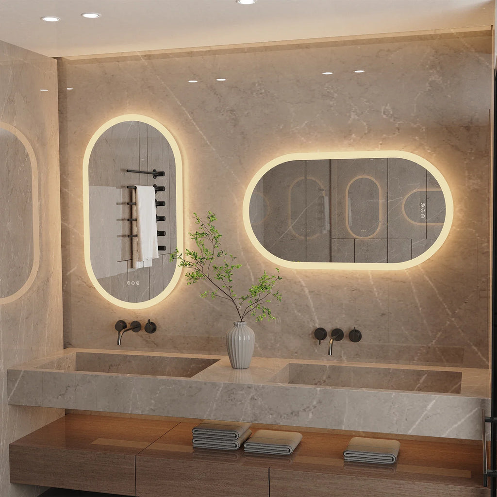LumoOval LED-Badspiegel