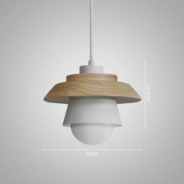 Holz-Pendelleuchte Macaron