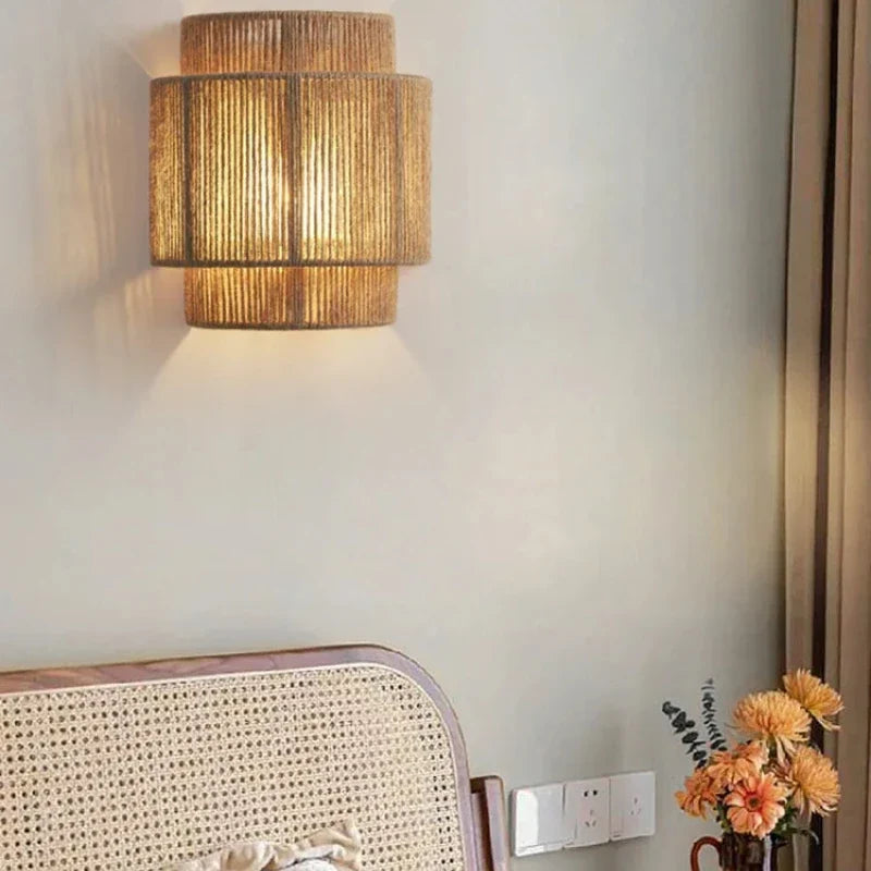 RattanGlow Rattan-Wandlampe