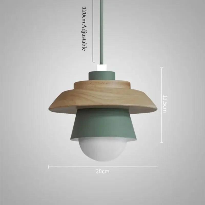 Holz-Pendelleuchte Macaron