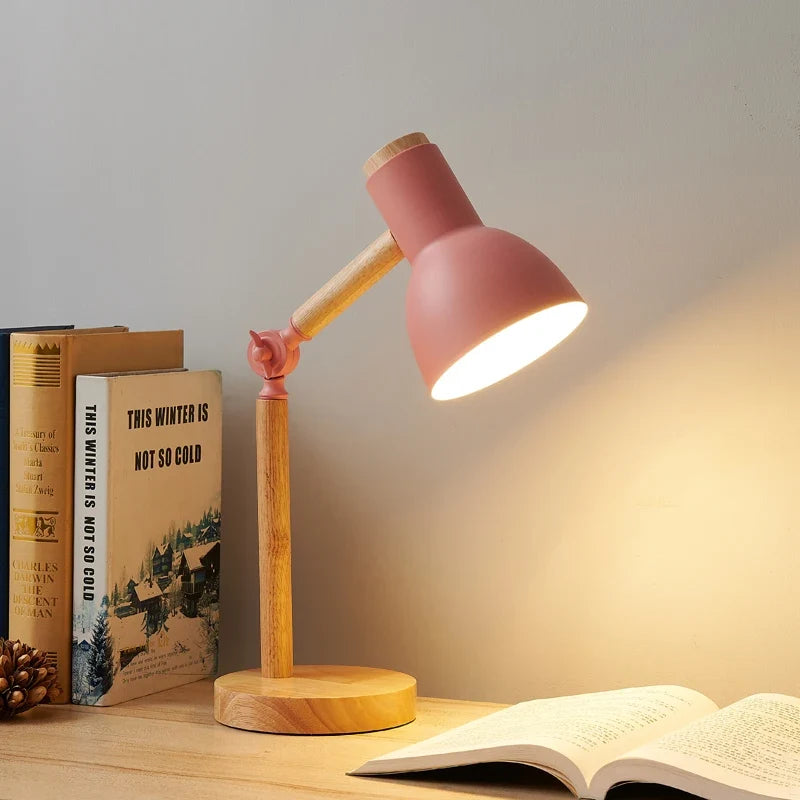 Nordische Holz-Schreibtischlampe