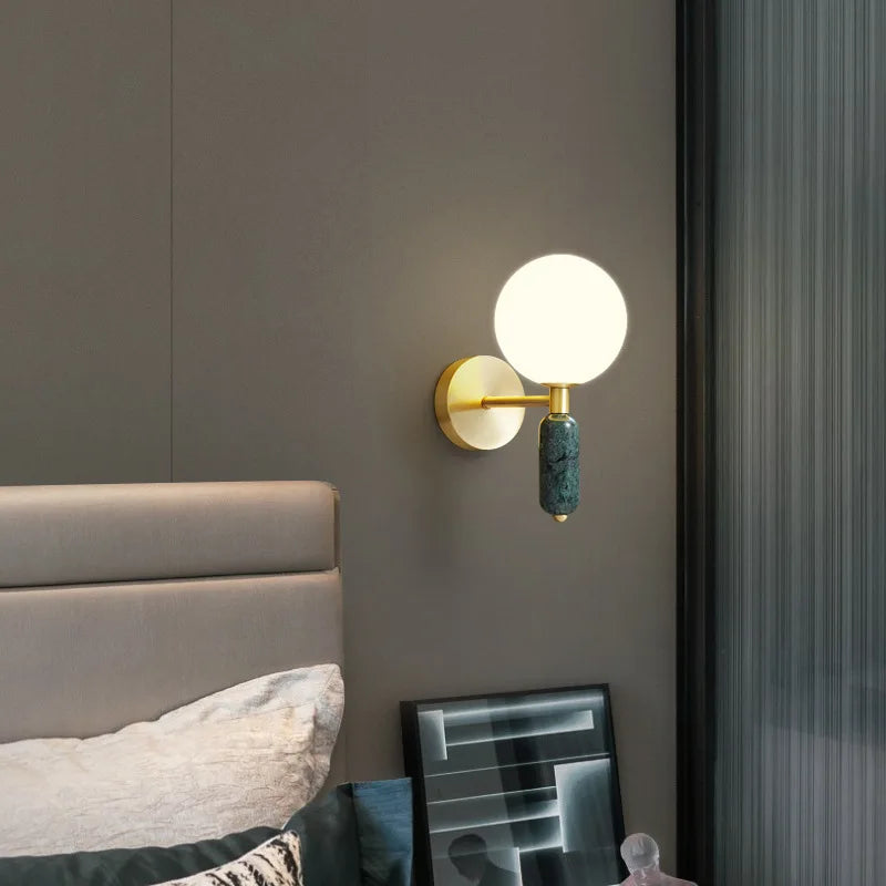 Marmor-Glas Wandlampe
