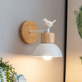 Holzvogel-Wandlampe