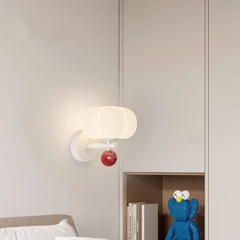 Kürbis-Wandlampe aus Glas