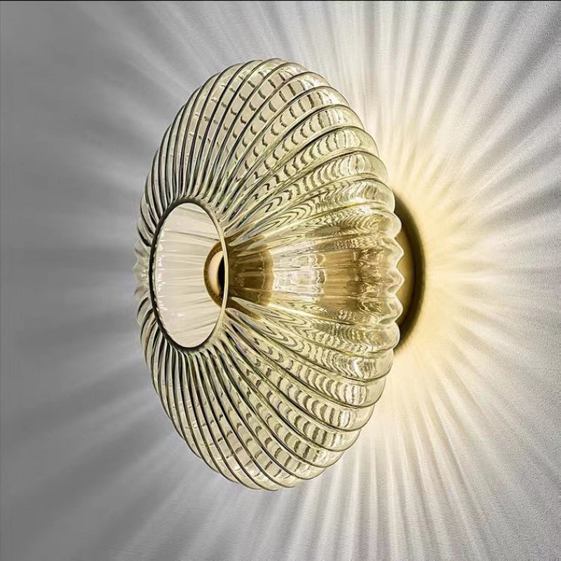 Vintage Glas-Wandlampe