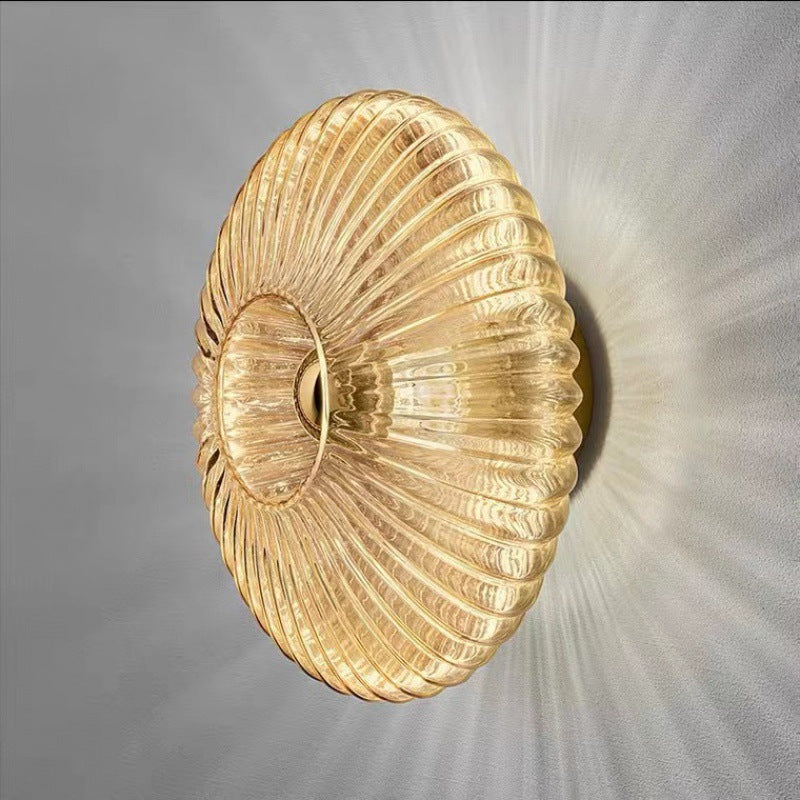 Vintage Glas-Wandlampe
