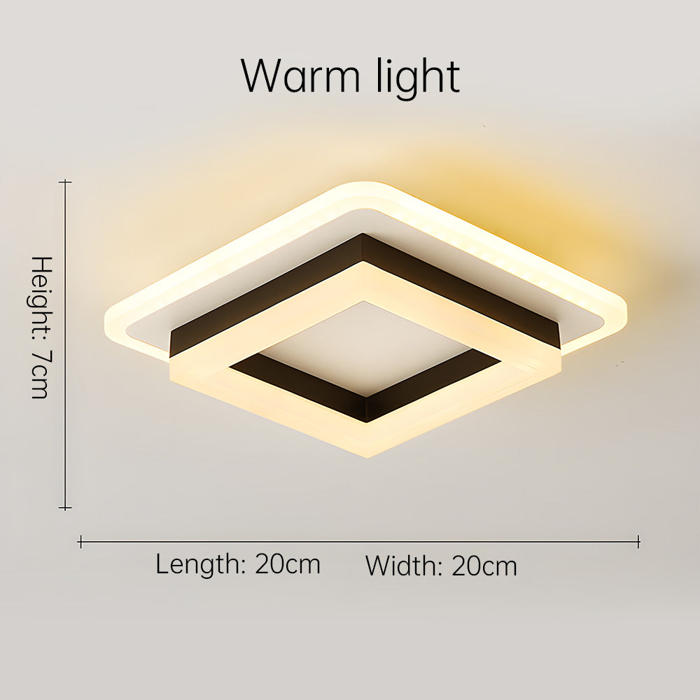 Quadratische LED-Deckenleuchte