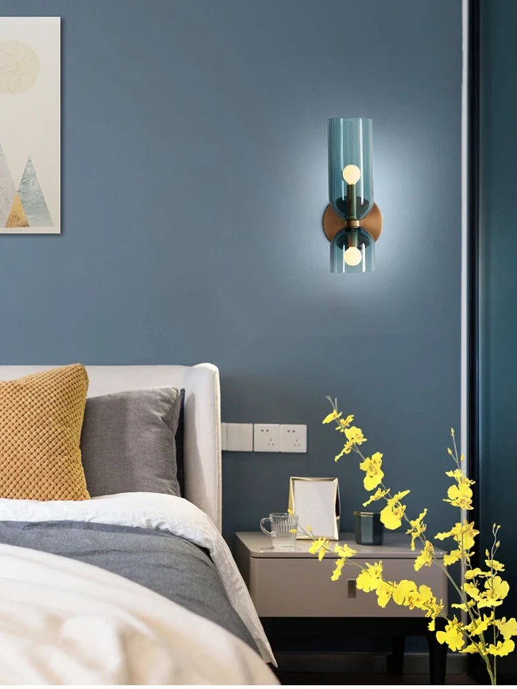 Rauchglas-Wandlampe