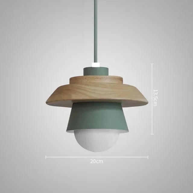 Holz-Pendelleuchte Macaron