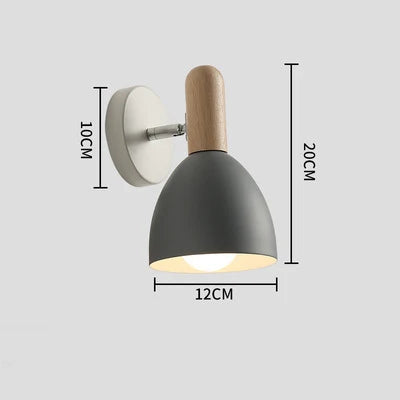 Verstellbare Holz-Wandlampe