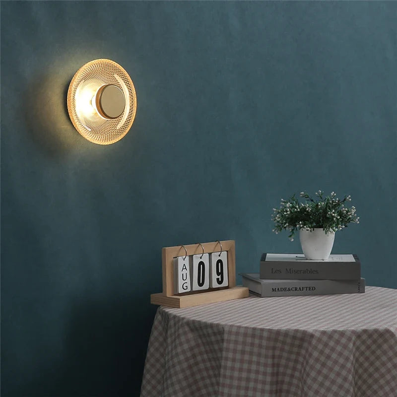 Farbige Glas-Wandlampe