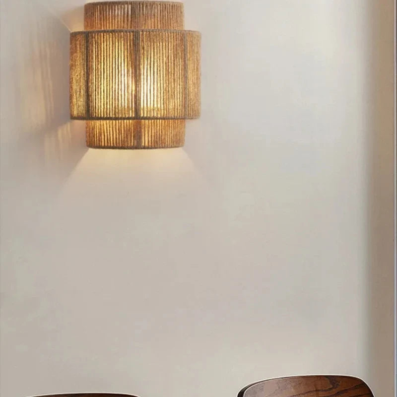 RattanGlow Rattan-Wandlampe