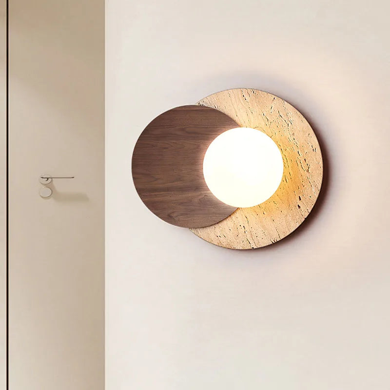 Wabi-Sabi Steinwandlampe