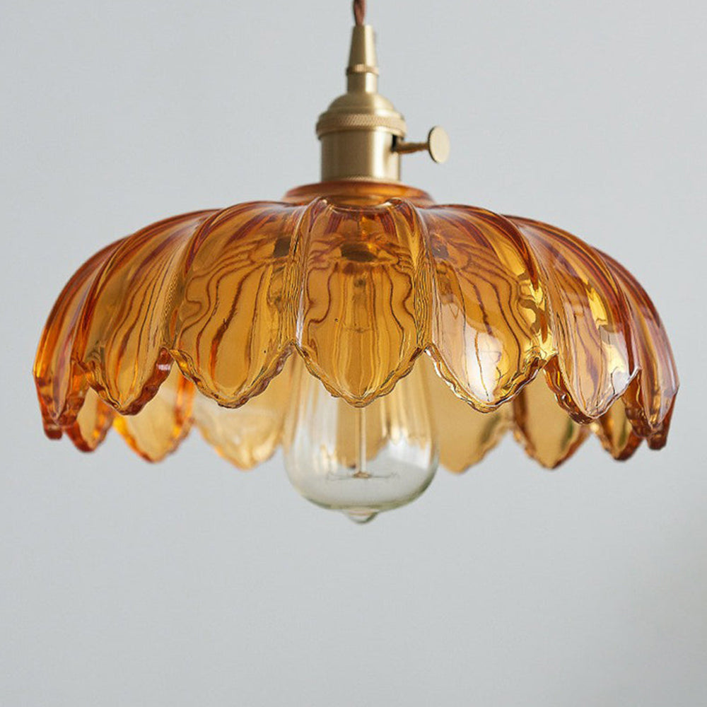 Vintage Blumen-Pendelleuchte
