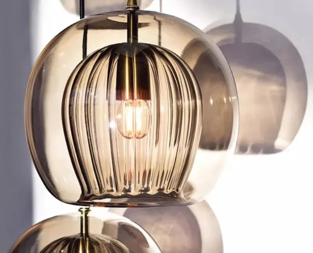 Moderne Glas-Pendelleuchte