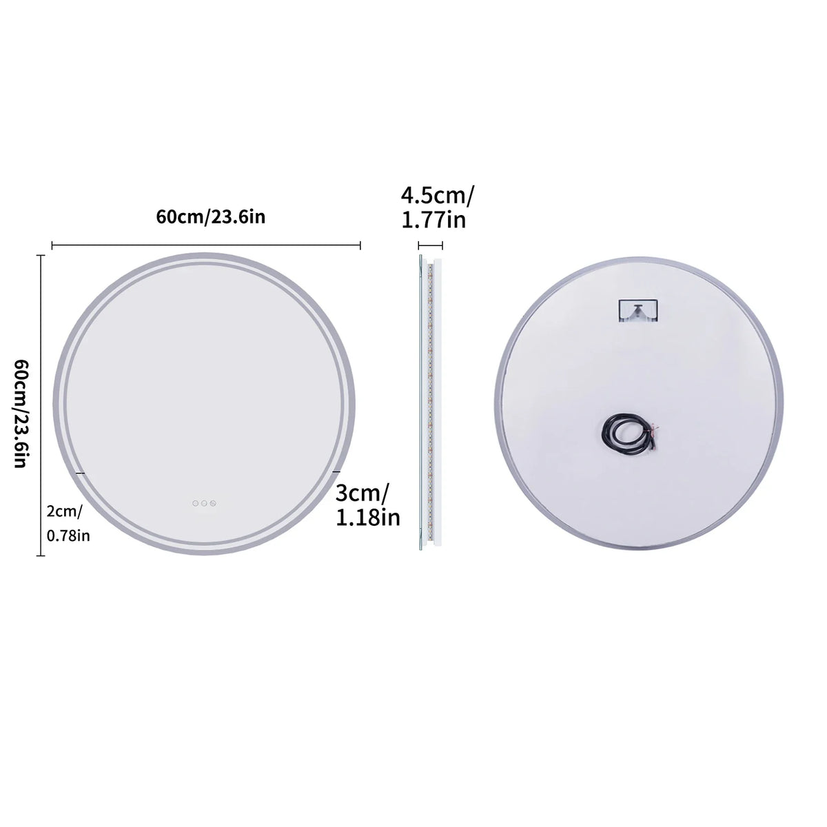 LuvoRound LED-Badspiegel