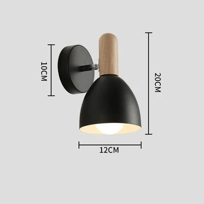 Verstellbare Holz-Wandlampe