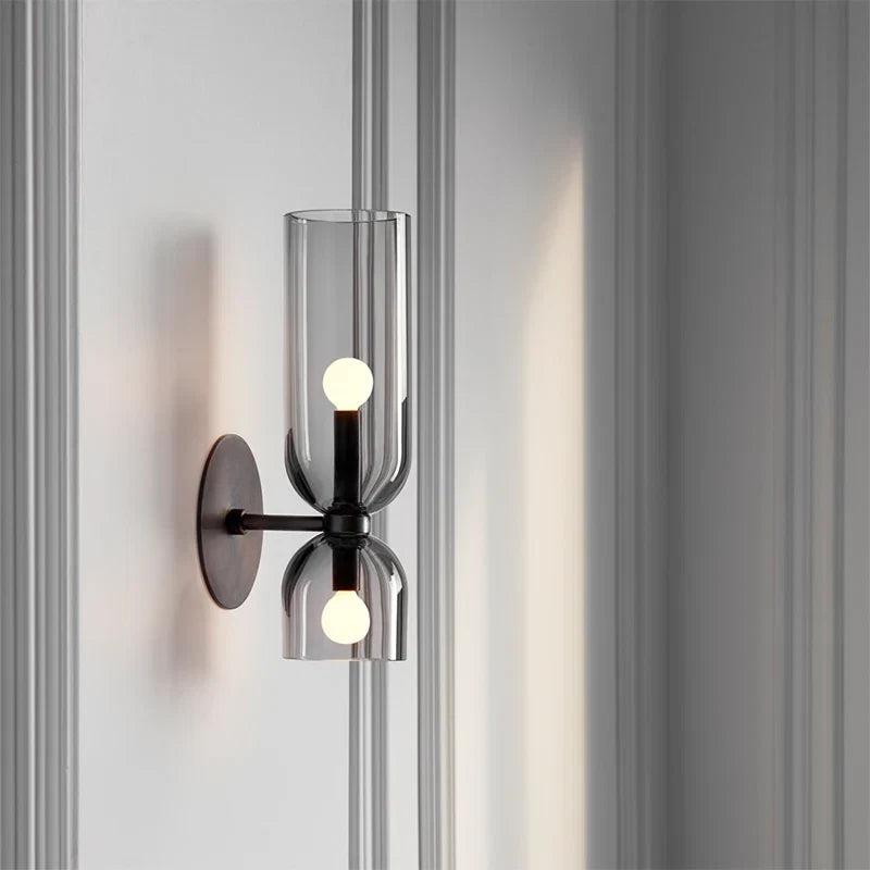 Rauchglas-Wandlampe