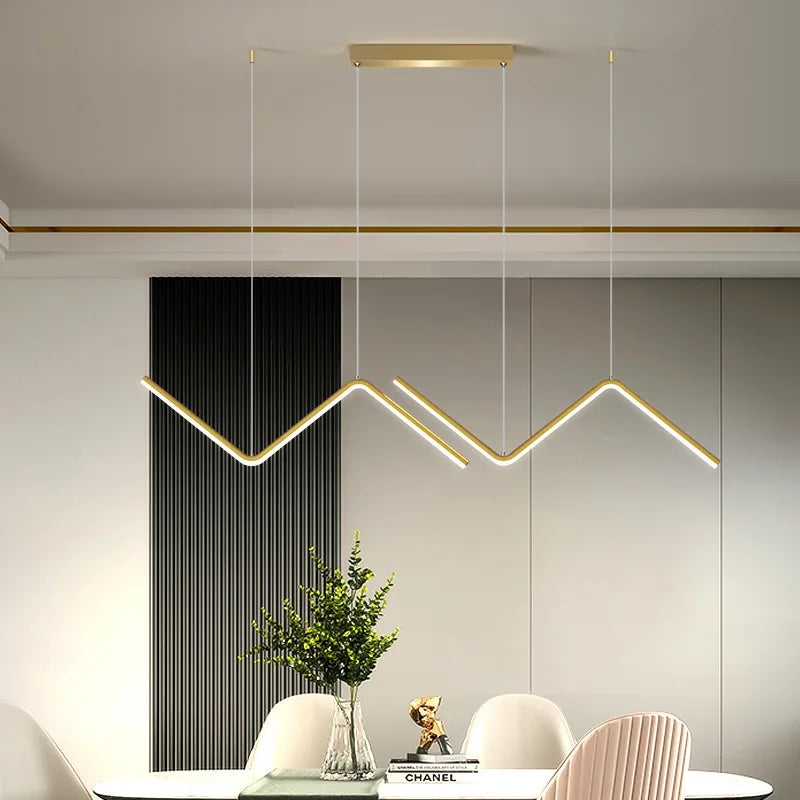 Aluminium-Hängeleuchte für Esszimmer | Modernes minimalistisches nordisches Lichtdesign