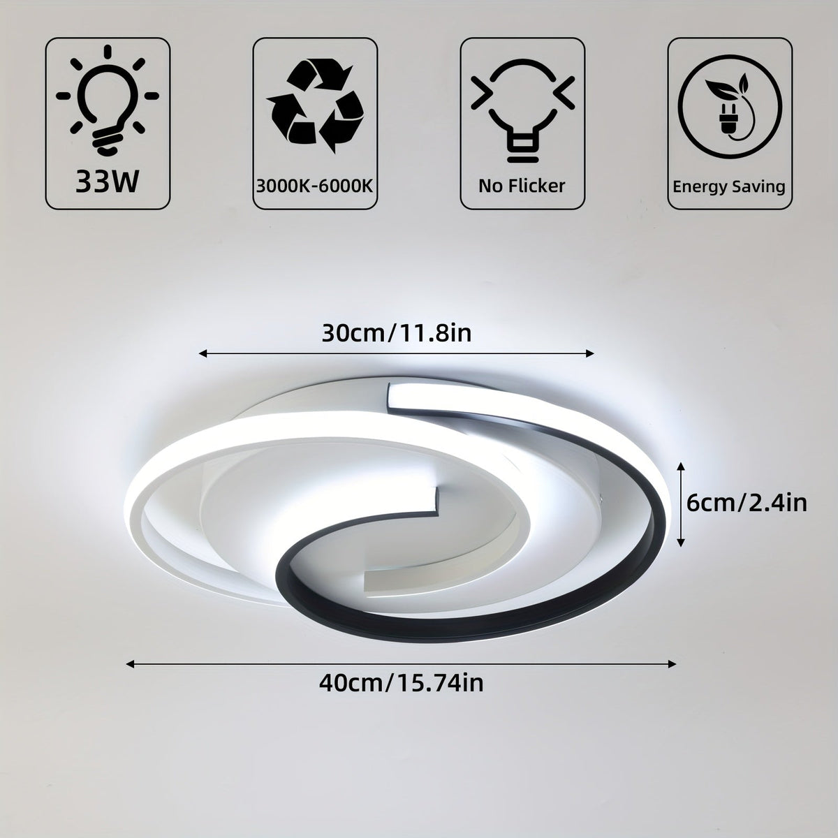 Spiral-LED-Deckenleuchte