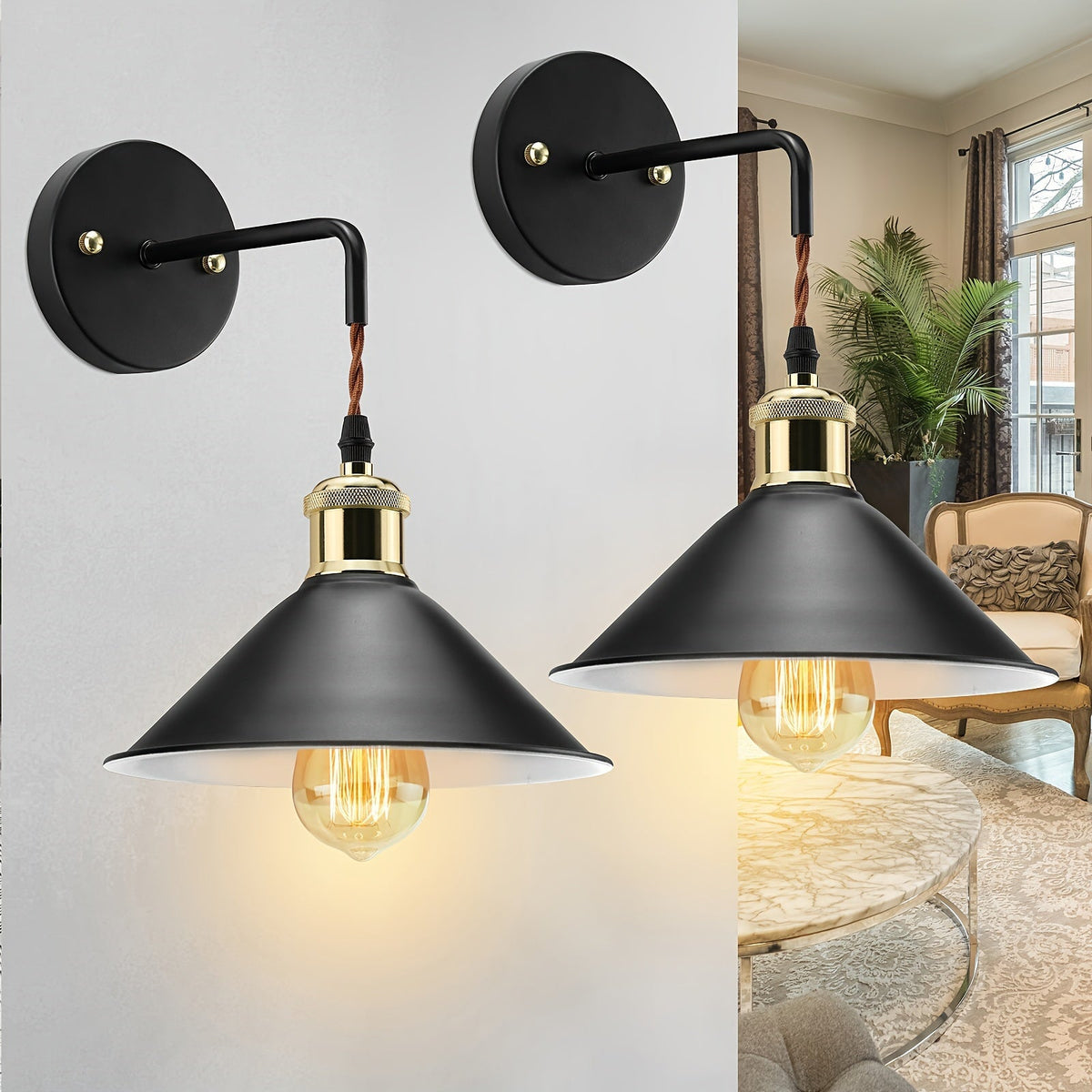 Geölte Metall-Wandlampe