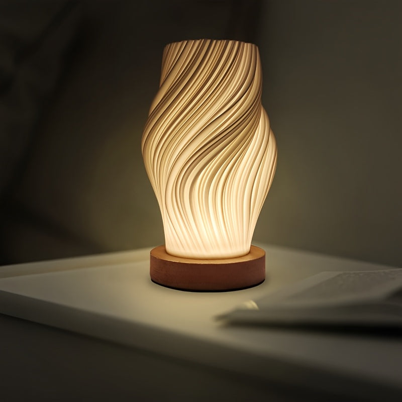 LED-Tischlampe im Wirbel-Design