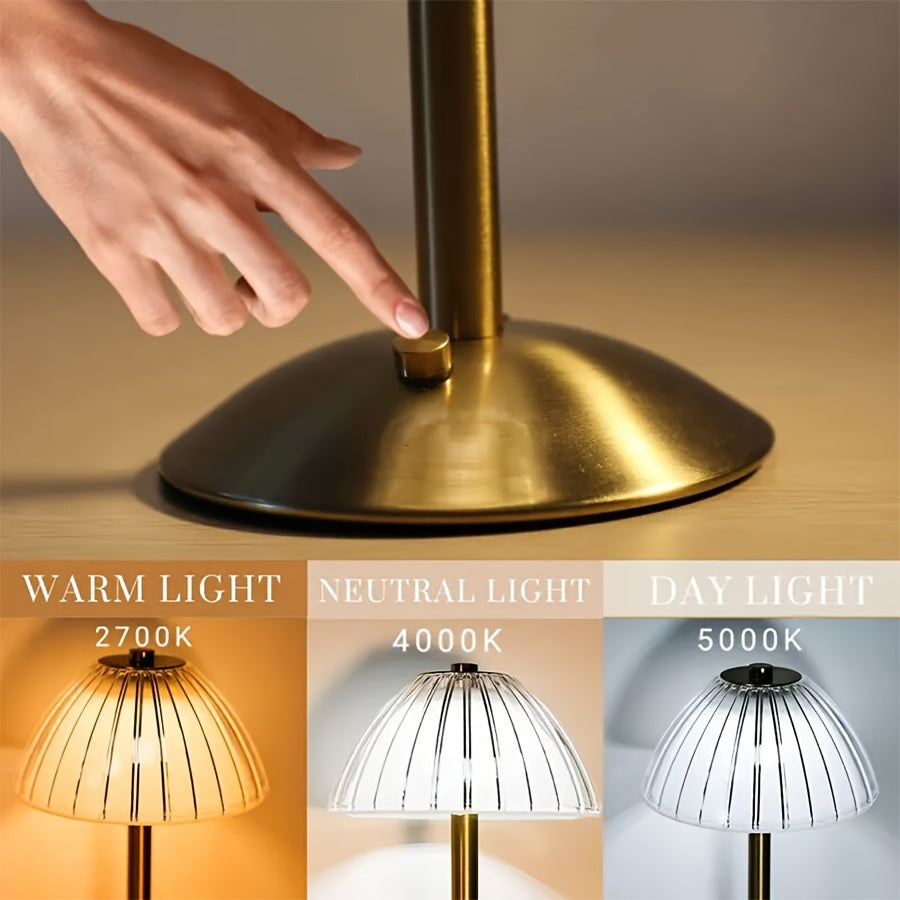 Goldene Touch-Tischlampe