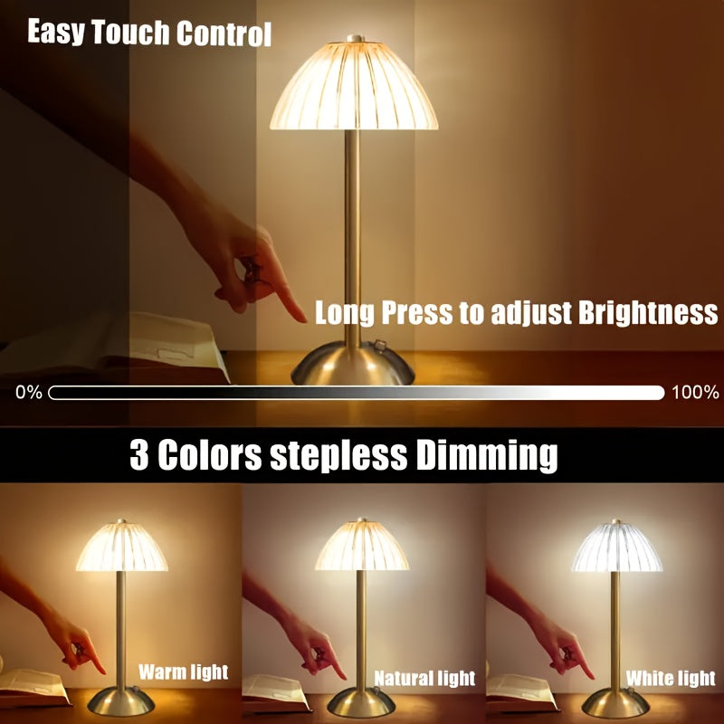 Goldene Touch-Tischlampe