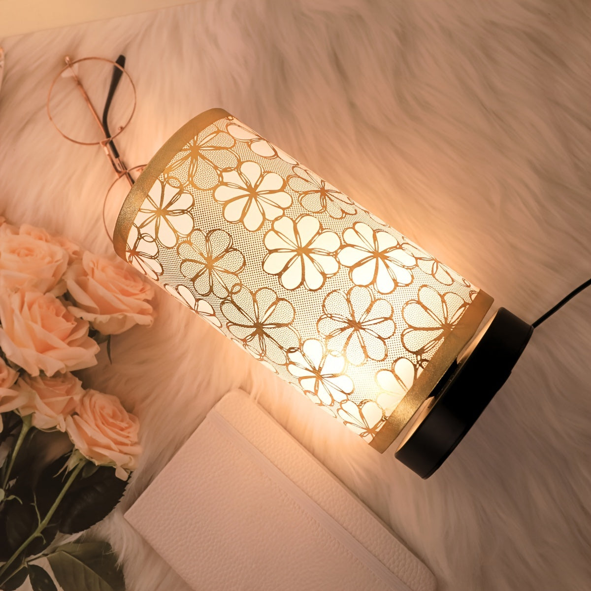 Florale USB-Tischlampe