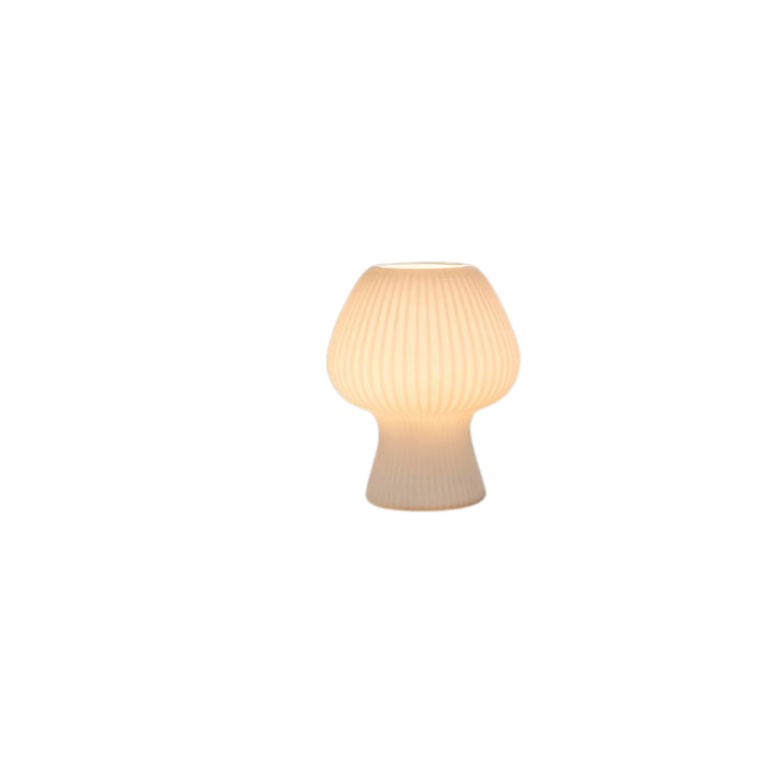 Gerippte Glas-Pilzlampe