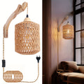 Boho Rattan-Steckerleuchte