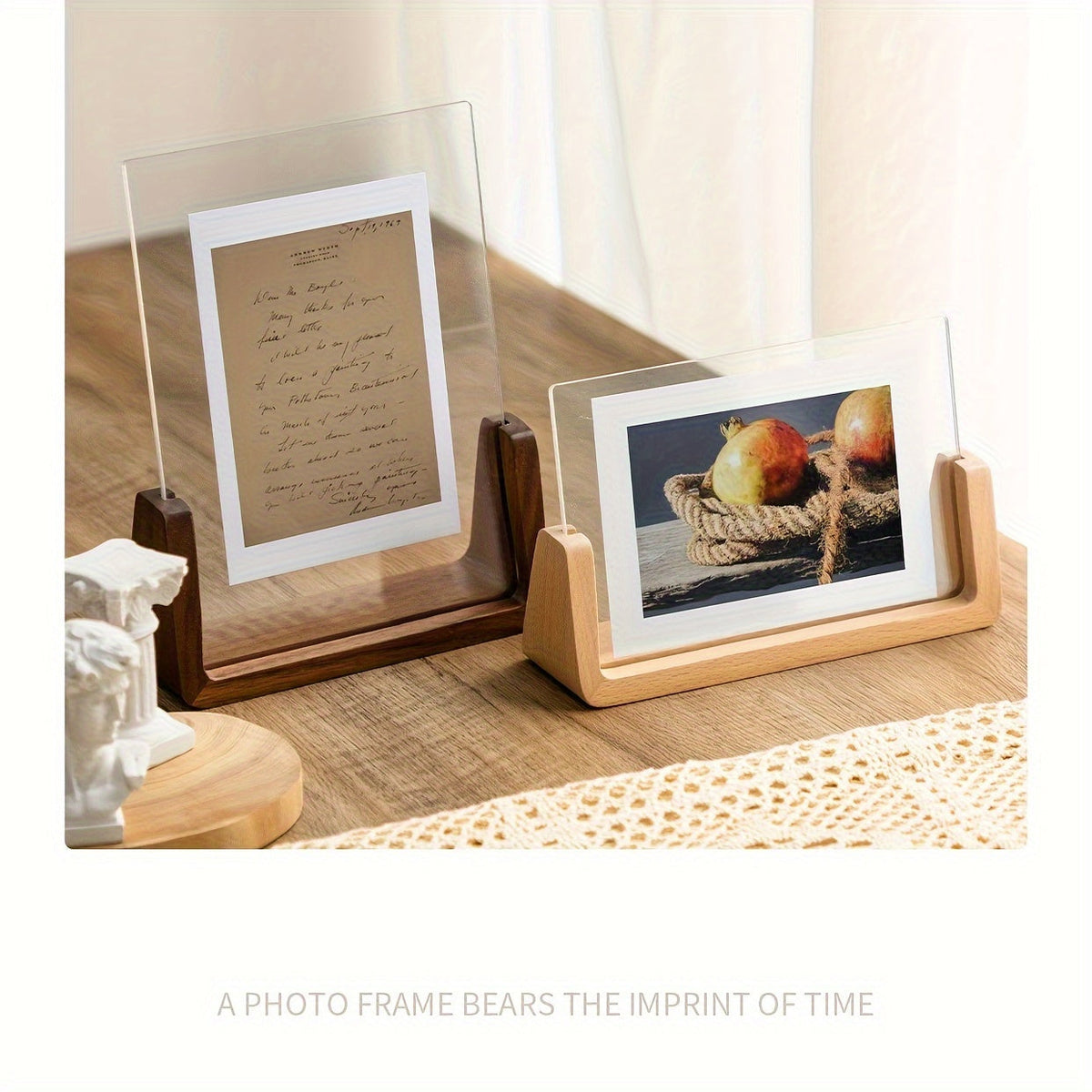 U-Fotorahmen aus Acryl und Holz