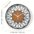 Metall-Wanduhr mit Holzkern