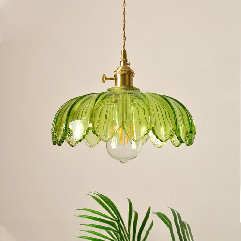 Vintage Blumen-Pendelleuchte
