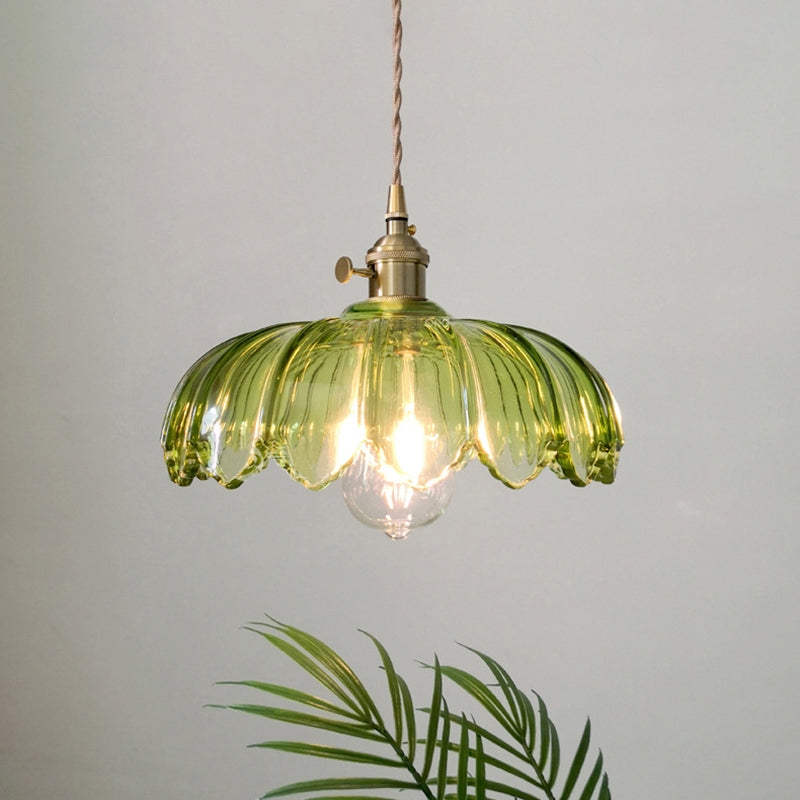 Vintage Blumen-Pendelleuchte